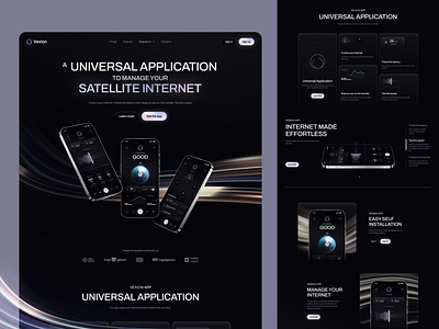 Vexion - Landing page for a conceptual app