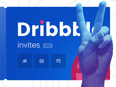 Dribbble Invites - 2x 2 invites giveaway hand invitation invitation card invite minimal send ticket