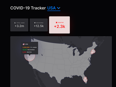 COVID-19 Map dashboard map ui ux