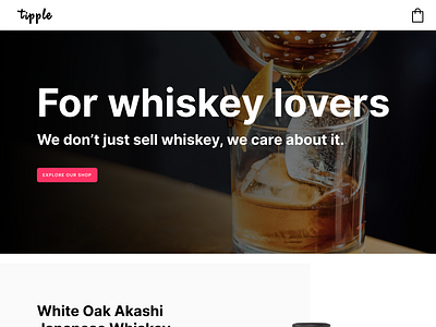 Tipple design typography ui ux website whiskey