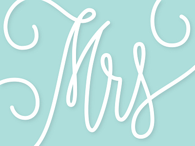 Mr + Mrs custom lettering signage wedding