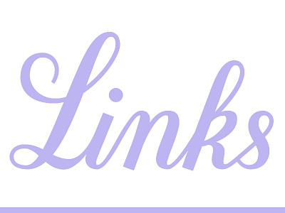Links lettering logo rejected script