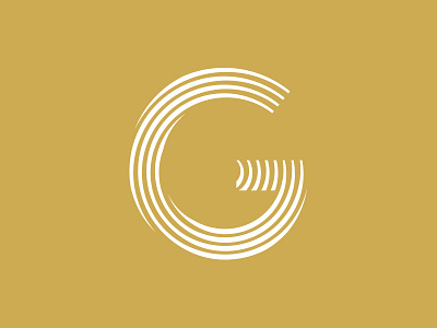G logo abstract branding logo organic tree rings