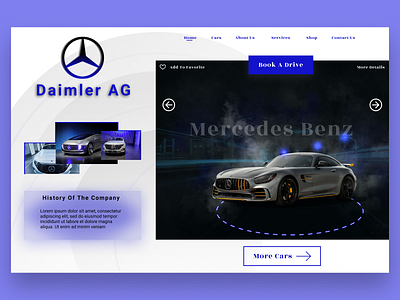 car company site graphic design ui