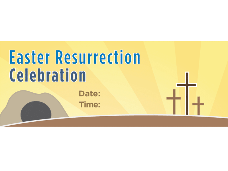 Easter Resurrection Celebration Banner Concept banner christian church concept poster