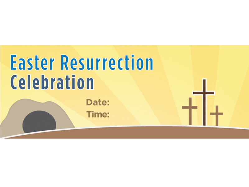 Easter Resurrection Celebration Banner Concept