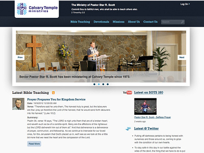 Calvary Temple Ministries Website christian church website website design