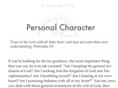 Divine Guidance Chapter Title Treatment book design chapter title christian church typography