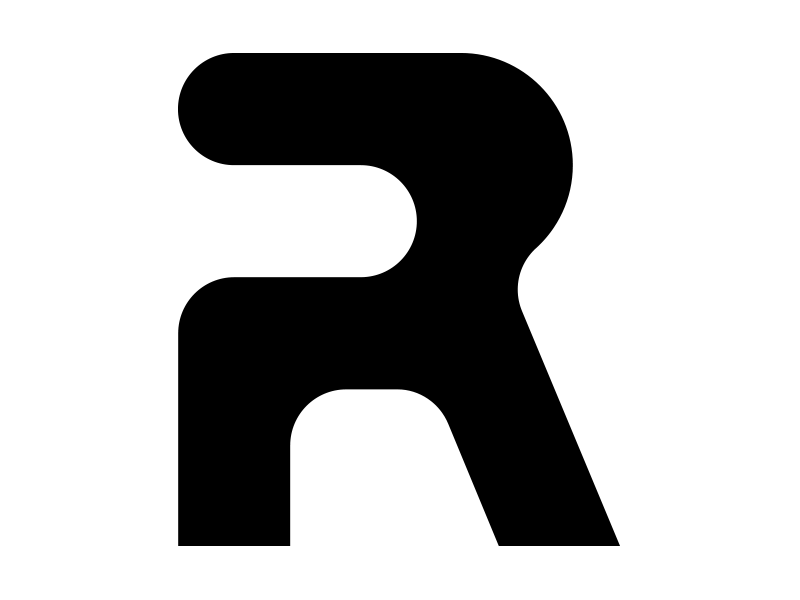 Буква r. Стилизованная буква r. Логотип r. Красивая буква r.