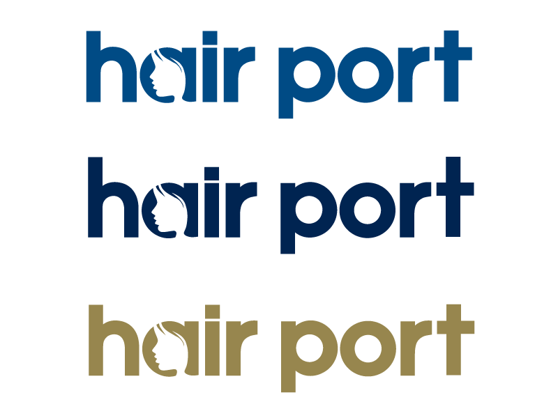 Hair Port Logo Concept concept hair litera logo logo design
