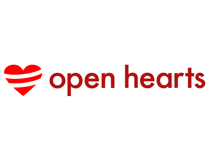 Open Hearts International Logo futura heart logo logo design non profit