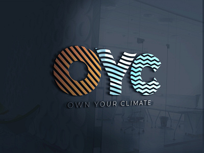 OYC office wall signboard branding design graphic design illustration logo logo maker typography vector