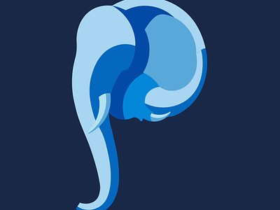 Elephants graphic design logo