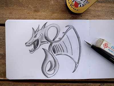 Dragon sketch dragon flame sketch