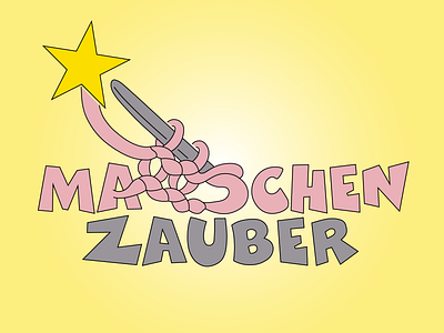 Maschenzauber 🧶 knitting logo magic stitches