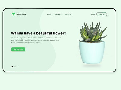 Flower shop landing page flower landing page minimal ui ui designer ux ux designer visual visual design web design