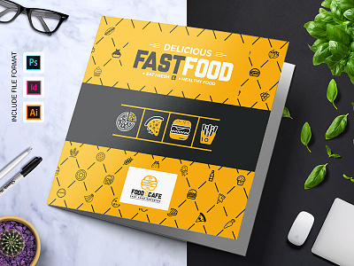 Fast Food Tri-Fold Brochure Template