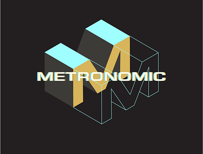 Metronomic Live: A Twitch DJ's Logo adobeillustrator djlogo illustrator isometric logo