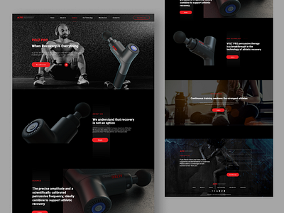 Athletic therapy products promotion website app design branding graphic design landing page product design responsive design typography ui design ux design website design