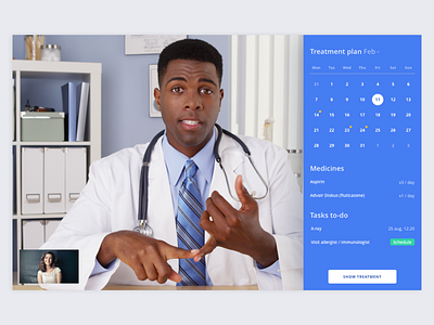 Video chat with a doctor healthcare online skype video web app