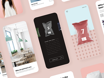 Coffeebrand — Mobile Version coffee ecommerce mobile product card ui