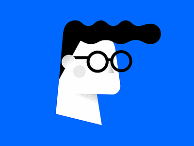 Self-portrait blue character illustration vector