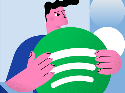 I'm joining Spotify illustration spotify