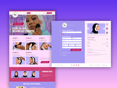 Beauty product e-commerce beauty product checkout page checkout process e commerce shop ecommerce hijab landing page landing page design makeup ui ux web webdesign