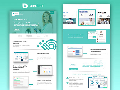 Landing page for healthcare marketing agency landing page ui ux web web design webdesign website design