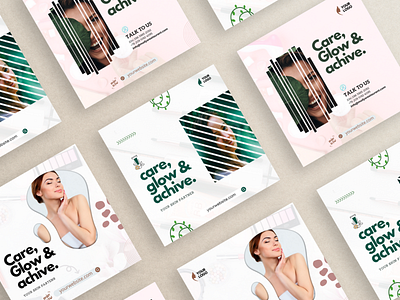 Canva Instagram Post Template for Skin care Brand