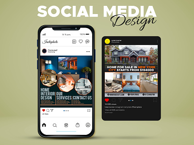 Real Estate Social Media Post, Banner, Ads Design
