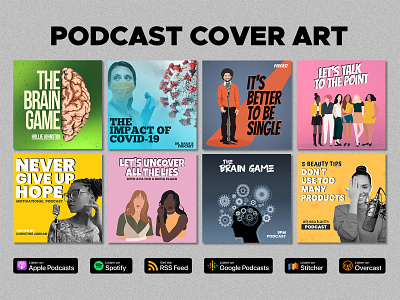 podcast cover art design or artwork graphics