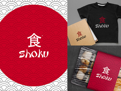 Shoku Food Logo Design and Branding 3d branding graphic design logo ui