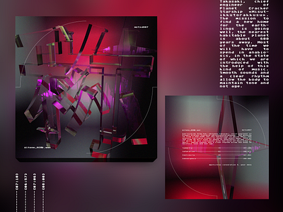 Album cover with 3d Japan hieroglyph artwork cinema4d cover cyberpunk hieroglyph japan music