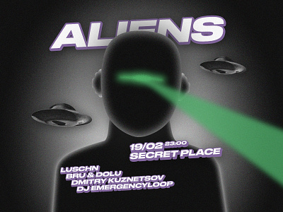 aliens party poster 60s alien party poster sci fi ufo