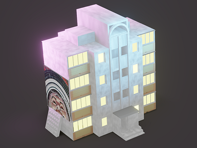 Plattenbau blender blender3d building ussr