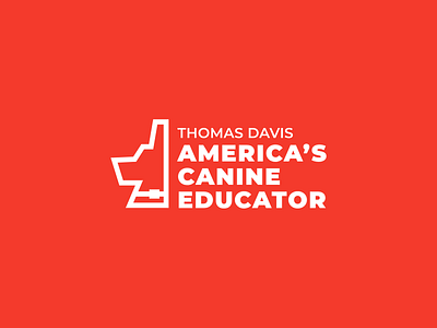 America's Canine Educator Logo america apparel logo branding canine dog dog logo dog training educator logo red