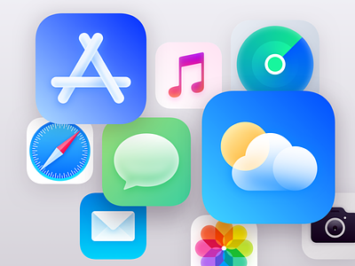 iOS14 GUI app design gui icon illustration illustrator ios ios14 logo phone ui