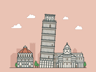 Pisa building design ui