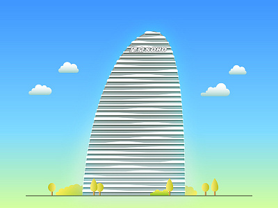 Beijing building design illustration ui