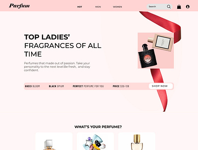 Parfum E-commerce branding design e commer e commerce e commercewebsite landpage ui uidesign ux