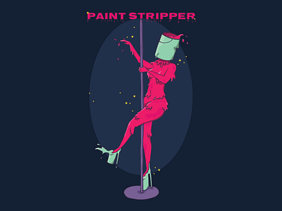 Paint stripper - illustrated pun colorful design funny graphic design illustration pun vector