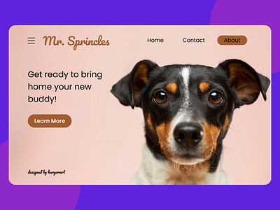 Dog website Homepage (UI)