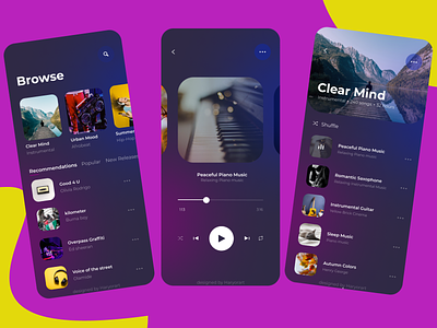Music Player Application Interface. app application interface design mobile ui music player product design product design ui ui user interface user research ux