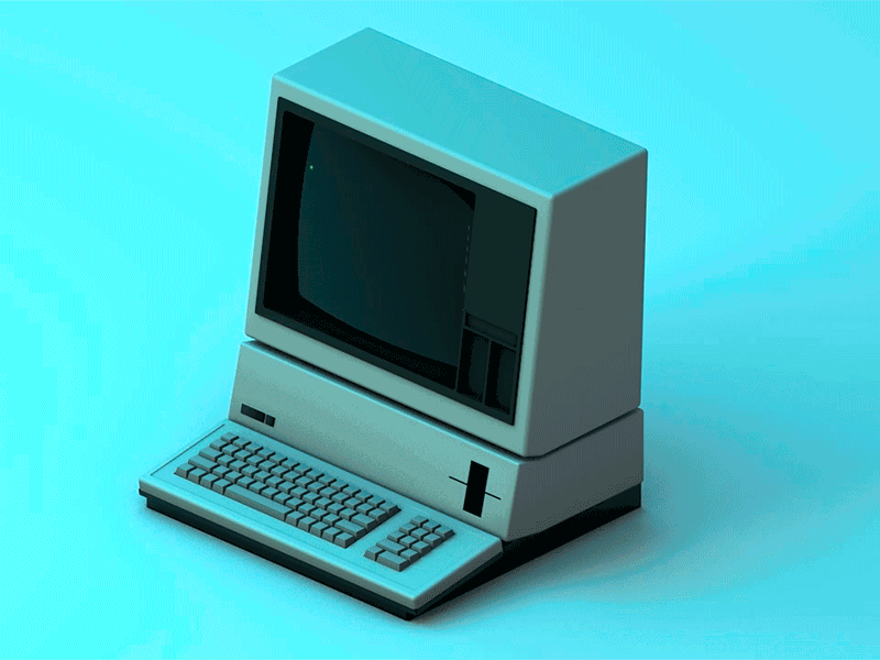 Apple III Memory 3d apple blue c4d cinema4d computer floppydisk illustration isometric loop modeling oldschool