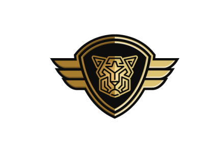 Gold Shield Tiger app branding design gold graphic design illustration logo shield tiger typography ui ux vector