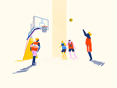 Basketball ball basketball illustration player sport style frame vector