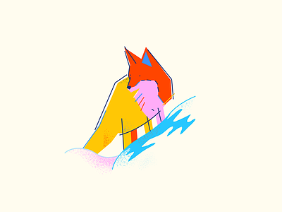 Fox animal fox graphic design illustration mountain nature vector winter