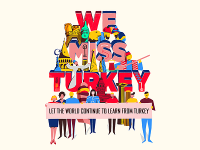 #wemissturkey color illustration people poster style frame turkish wikipedia