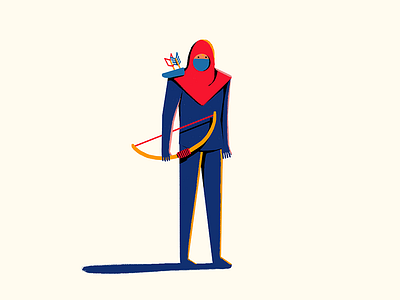 Thief archer character design doodle illustration thief
